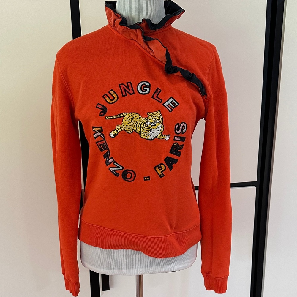 Kenzo Jungle Paris H&M Orange Sweatshirt with Tiger
